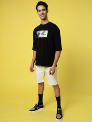 Intense Face Oversized Black Tee by Gavin Paris