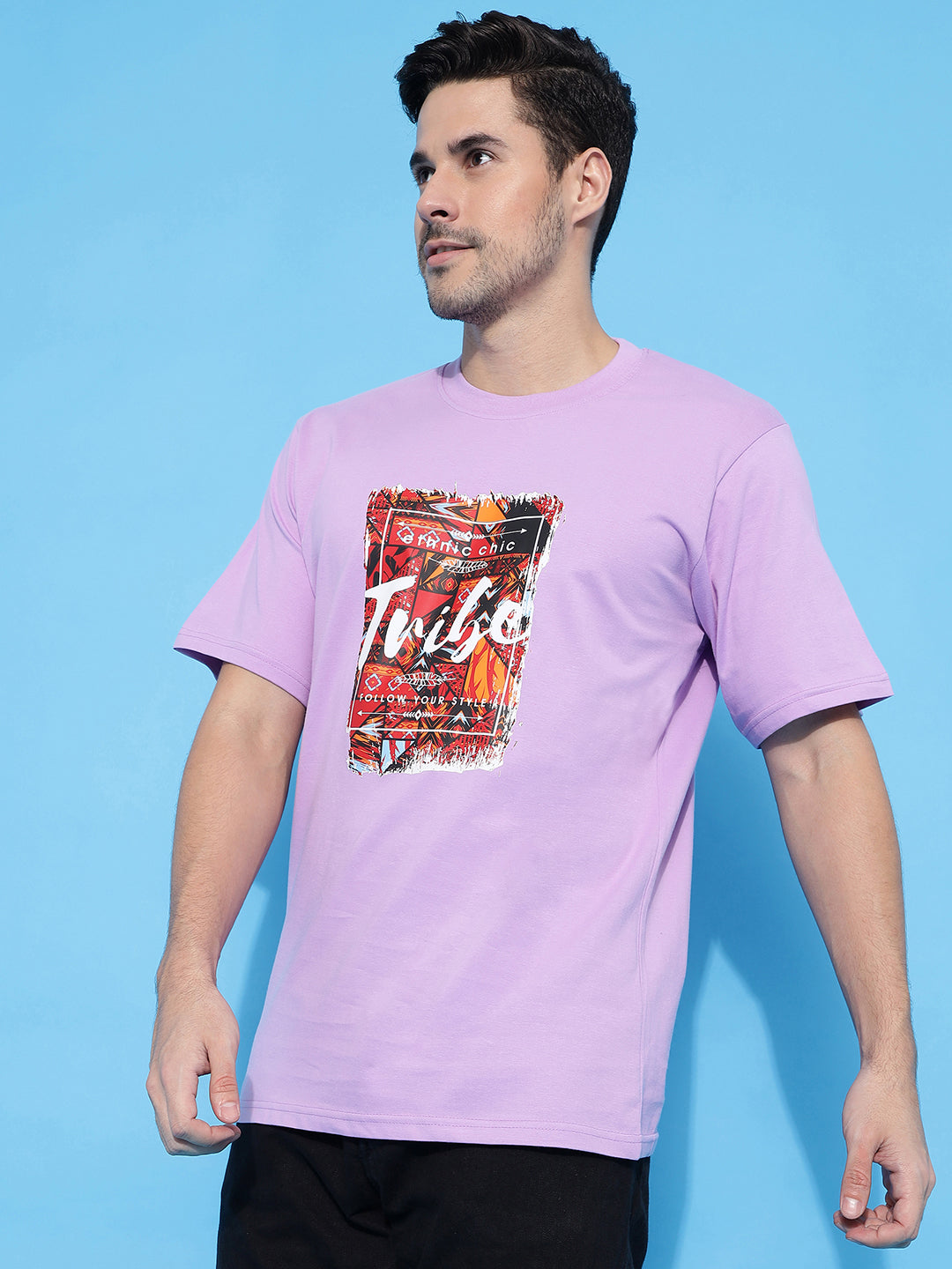 Tribe Lavender Regular T-Shirts
