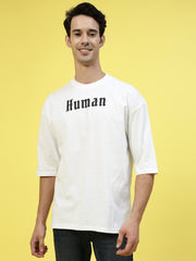 Human Unisex White Oversized Tee By Gavin Paris