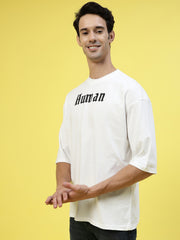 Human Unisex White Oversized Tee By Gavin Paris