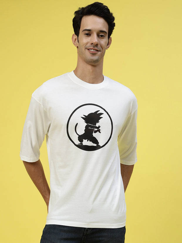 Goten Airbend White Oversized Tee by Gavin Paris