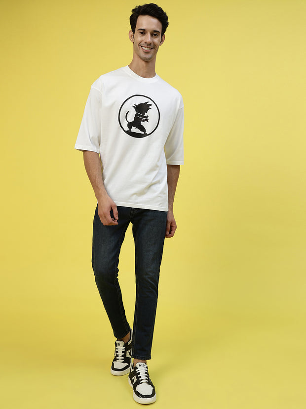 Goten Airbend White Oversized Tee by Gavin Paris