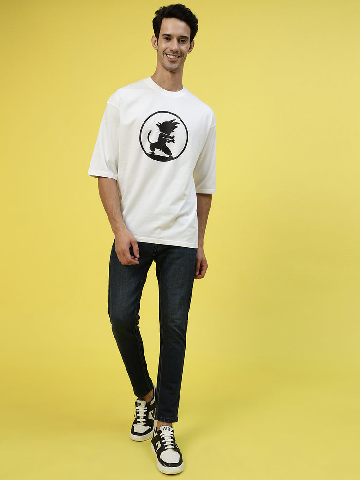 Goten Airbend White Oversized Tee by Gavin Paris