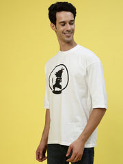 Goten Airbend White Oversized Tee by Gavin Paris