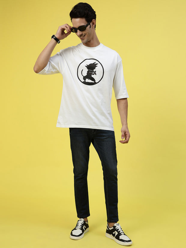 Goten Airbend White Oversized Tee by Gavin Paris