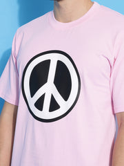 Peace Pink Regular T-Shirts