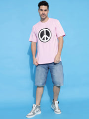 Peace Pink Regular T-Shirts