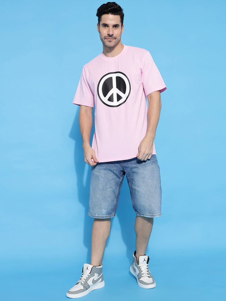 Peace Pink Regular T-Shirts