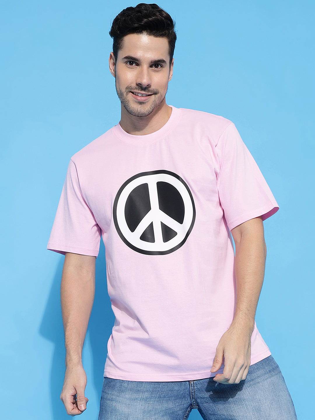 Peace Pink Regular T-Shirts