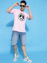 Peace Pink Regular T-Shirts