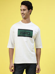 Isro Green White Oversized Tee