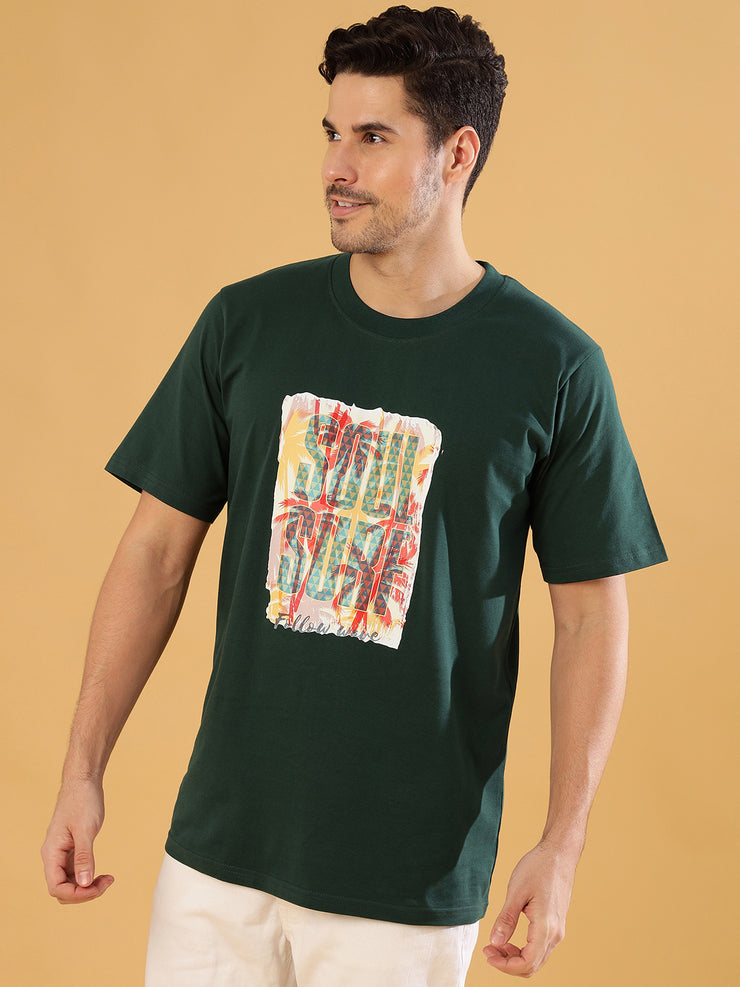 Soul Surf Dark Green Regular T-Shirts