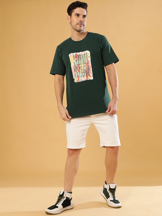 Soul Surf Dark Green Regular T-Shirts