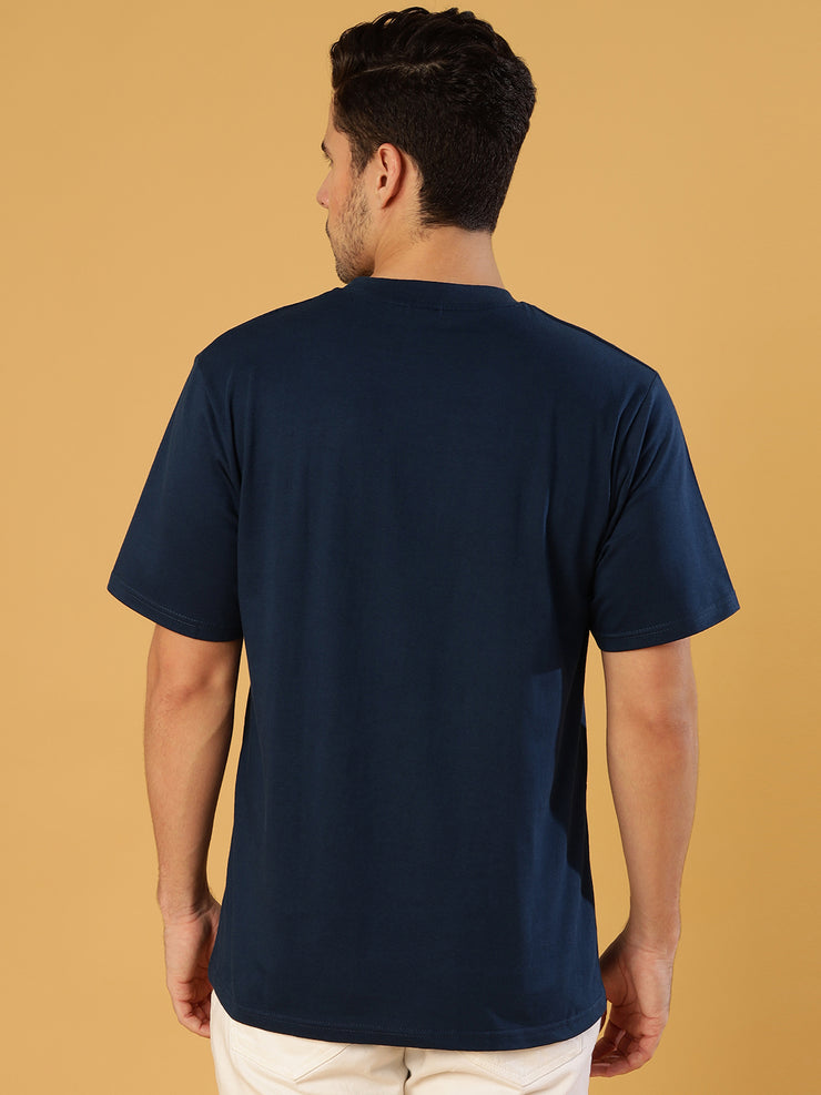 Cold Play Dark Blue Regular T-Shirts