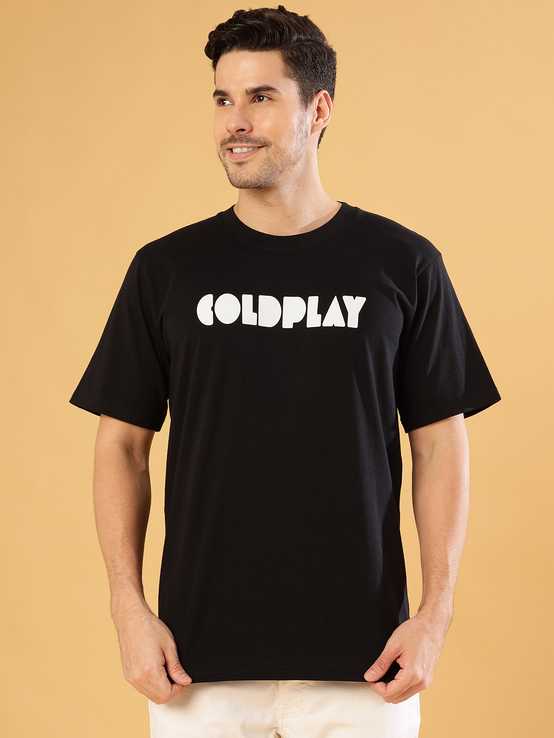 Cold Play Black Regular T-Shirts