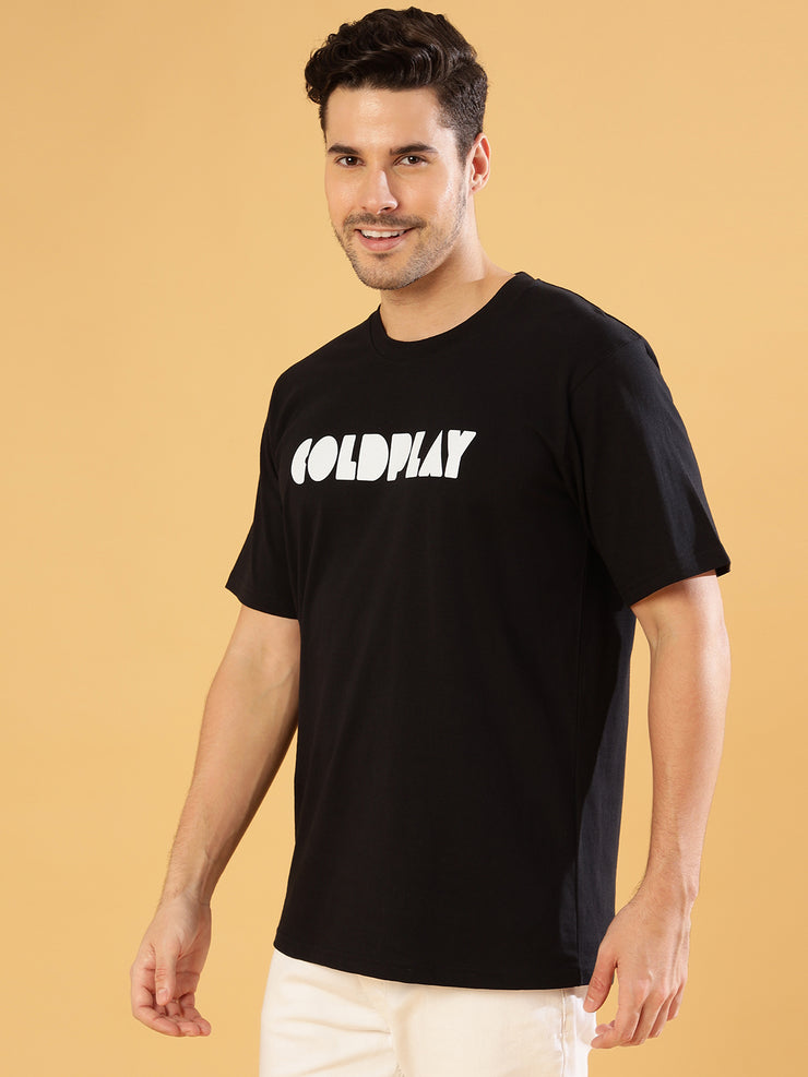 Cold Play Black Regular T-Shirts