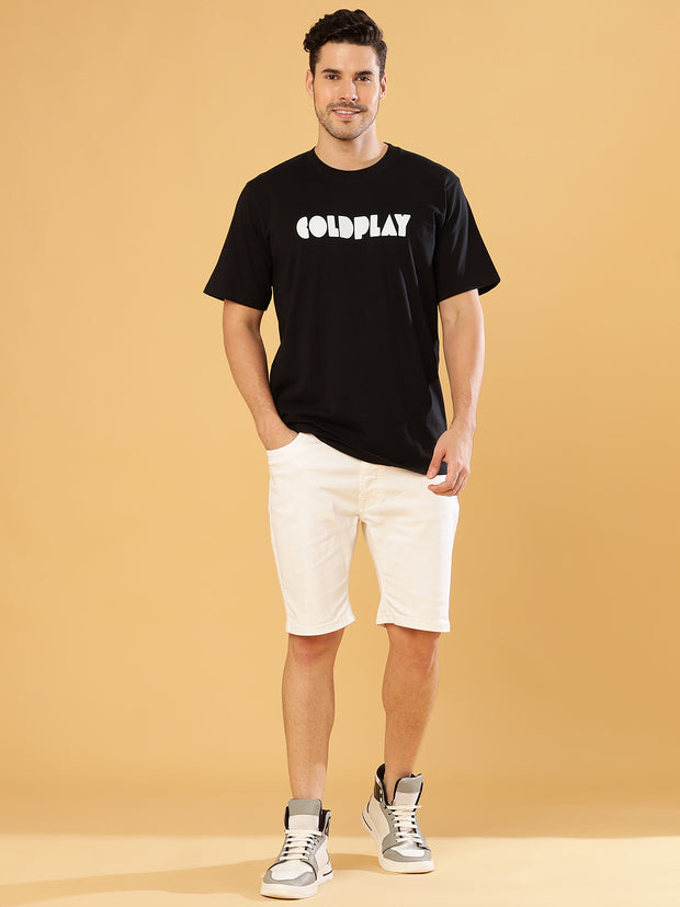 Cold Play Black Regular T-Shirts