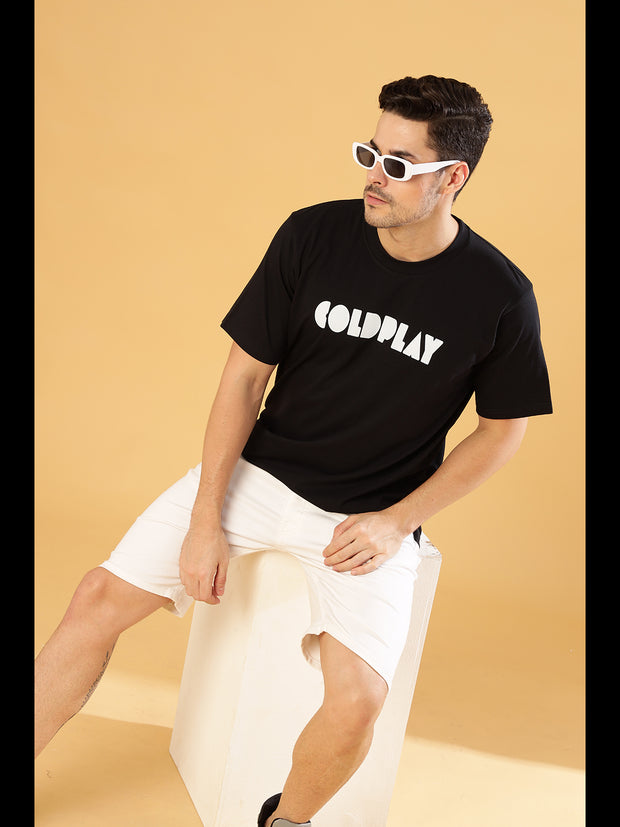 Cold Play Black Regular T-Shirts