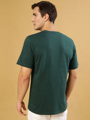 Zentusa Dark Green Regular T-Shirts