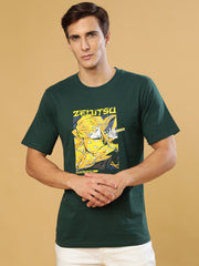 Zentusa Dark Green Regular T-Shirts