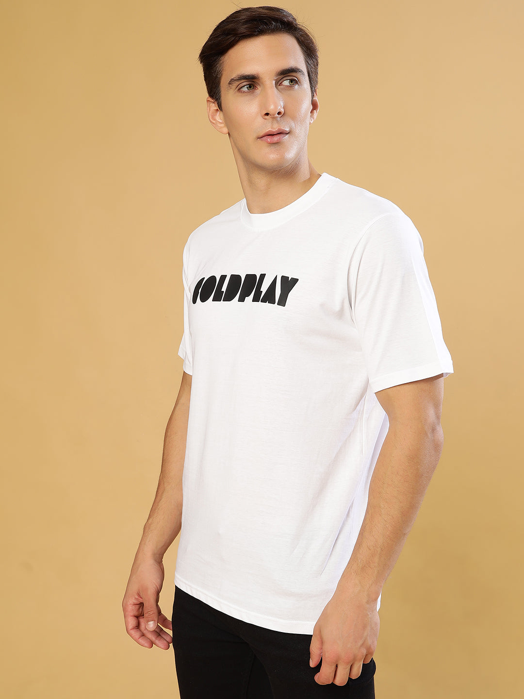 Cold Play White Regular T-Shirts
