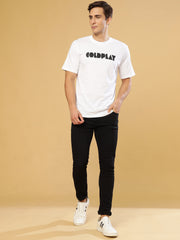 Cold Play White Regular T-Shirts