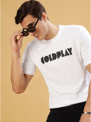 Cold Play White Regular T-Shirts