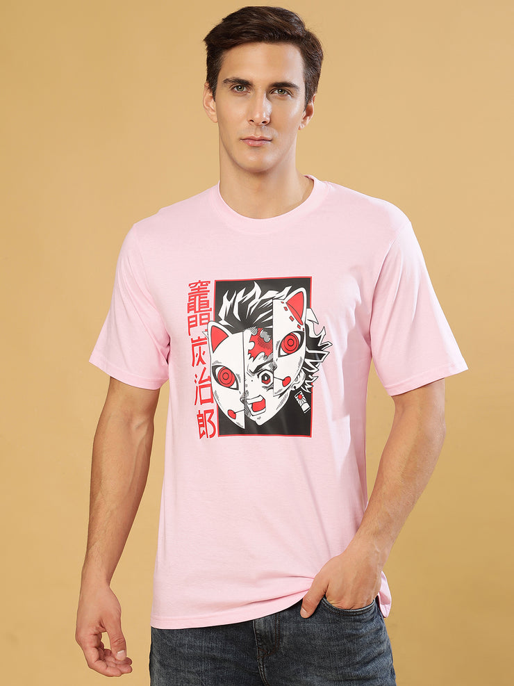 Cat Kamado Pink Regular T-Shirts