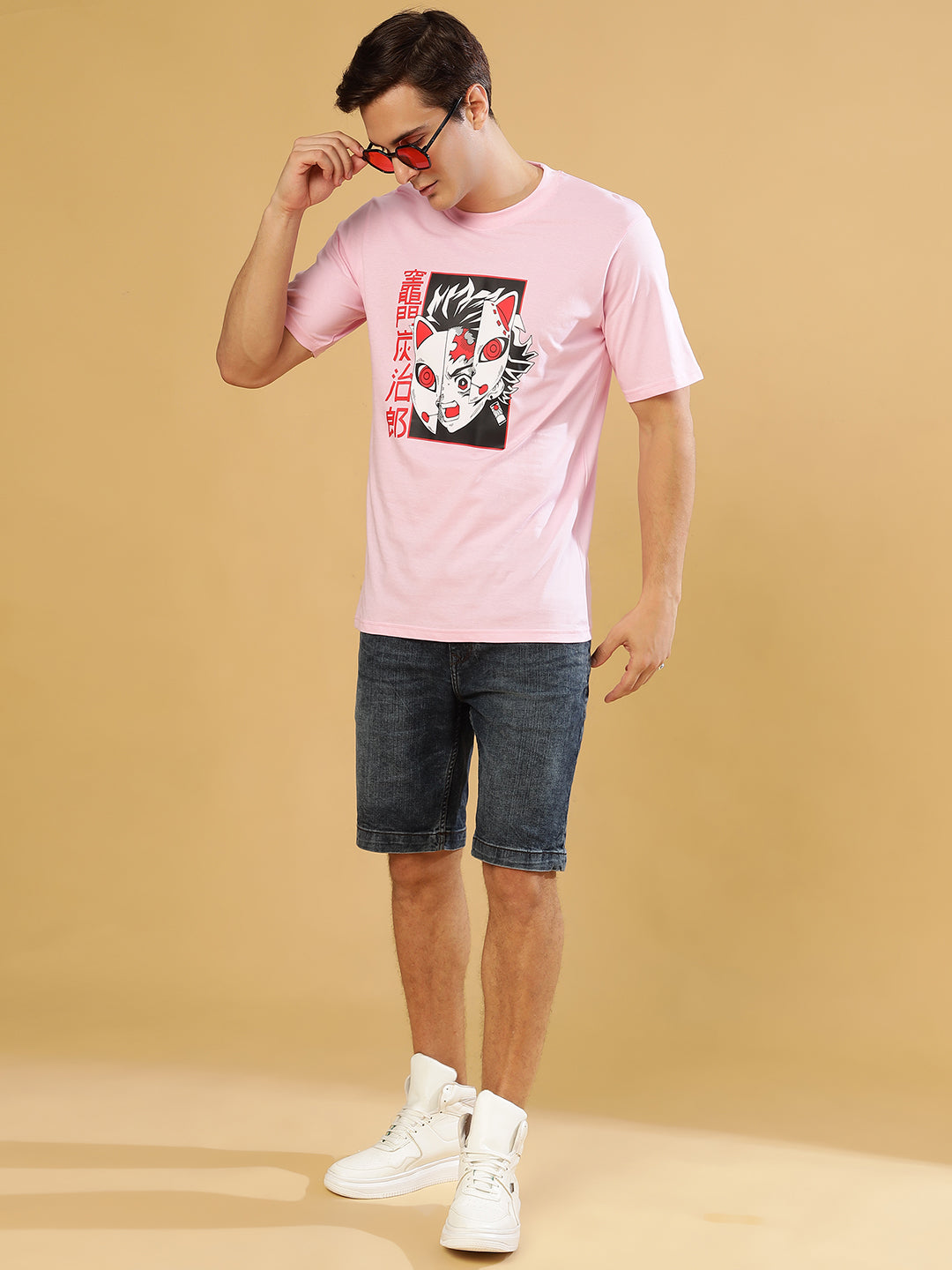 Cat Kamado Pink Regular T-Shirts