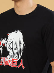 Shingeki Black Regular T-Shirts