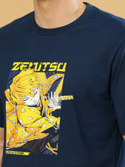 Zentusa Dark Blue Regular T-Shirts