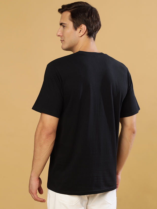 Tobi Black Regular T-Shirts