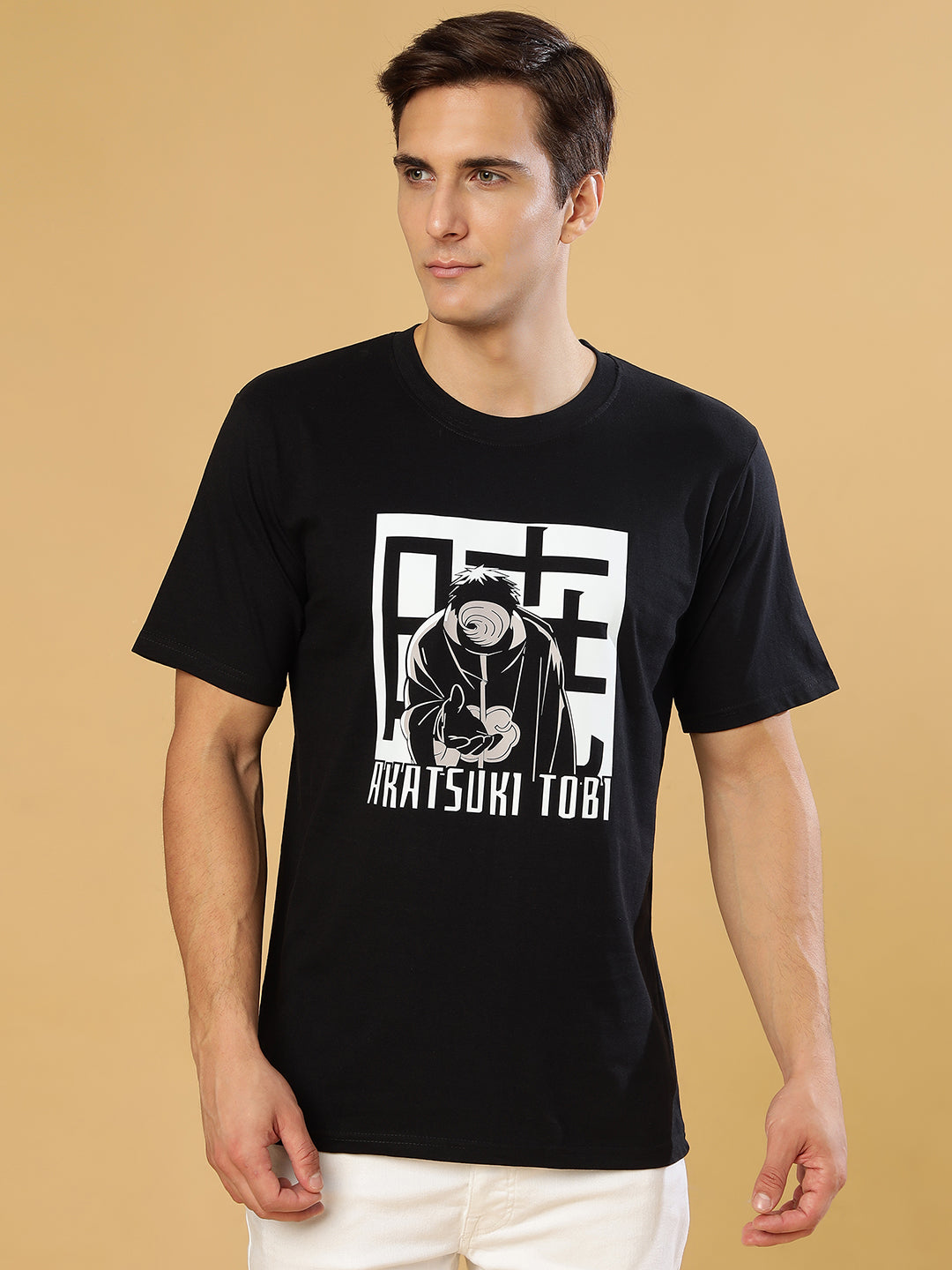 Tobi Black Regular T-Shirts