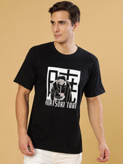 Tobi Black Regular T-Shirts