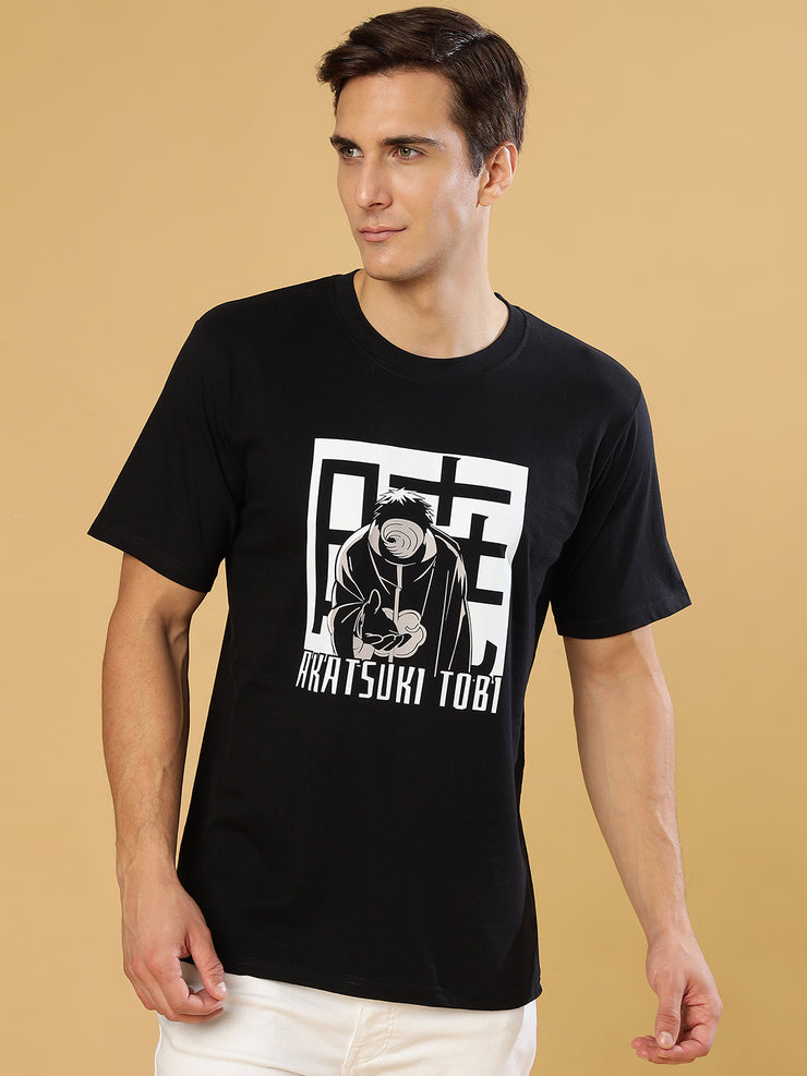 Tobi Black Regular T-Shirts