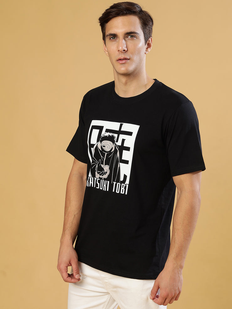 Tobi Black Regular T-Shirts