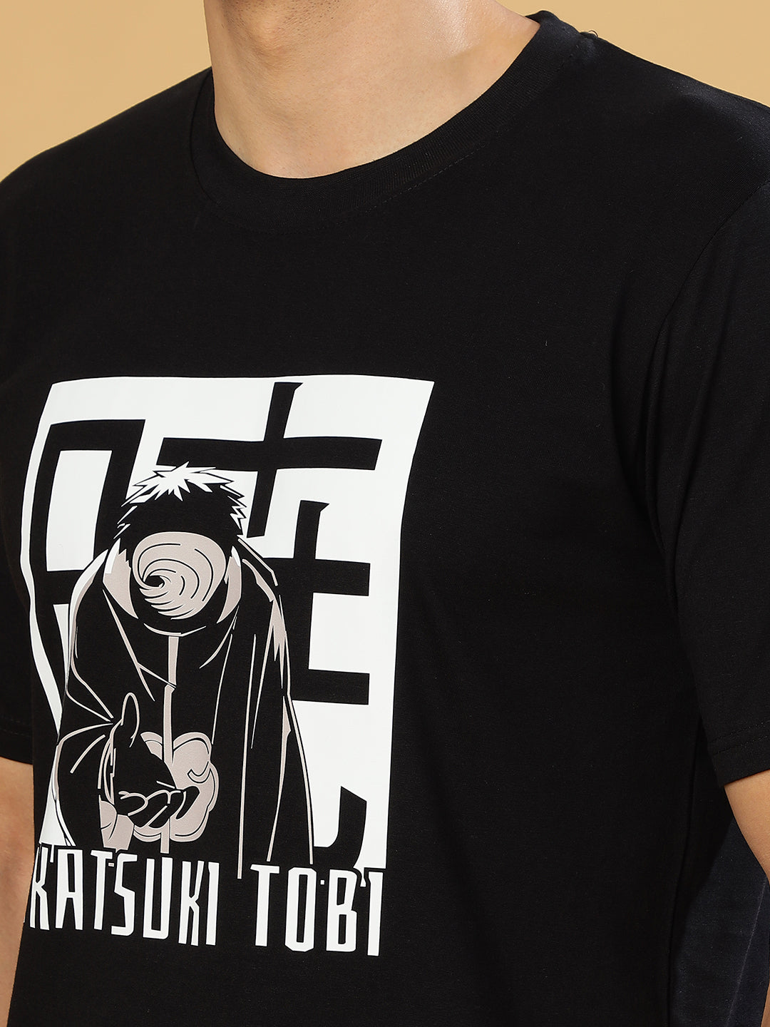 Tobi Black Regular T-Shirts