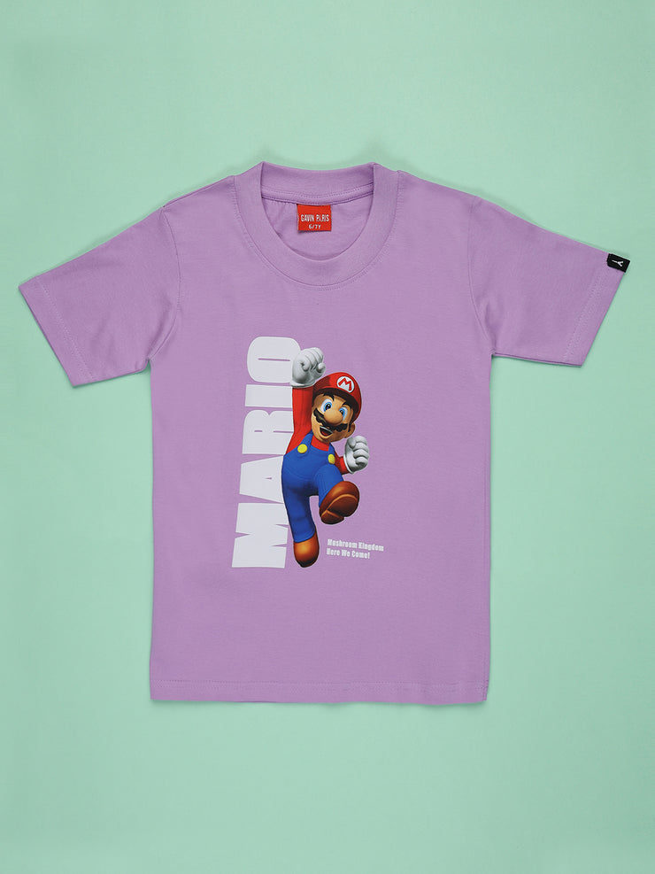 Mario Font T-shirts for Boys & Girls