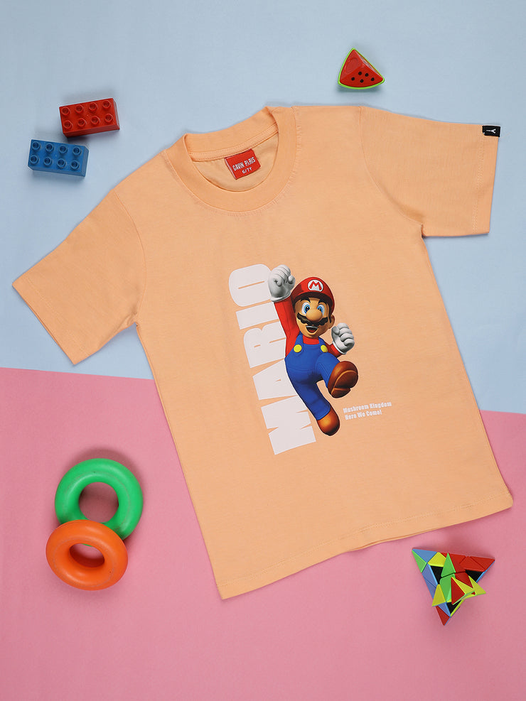 Mario Font T-shirts for Boys & Girls