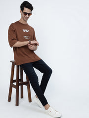 NASA Brown Oversized Tee by Gavin Paris