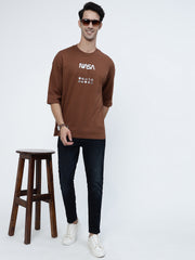 NASA Brown Oversized Tee by Gavin Paris