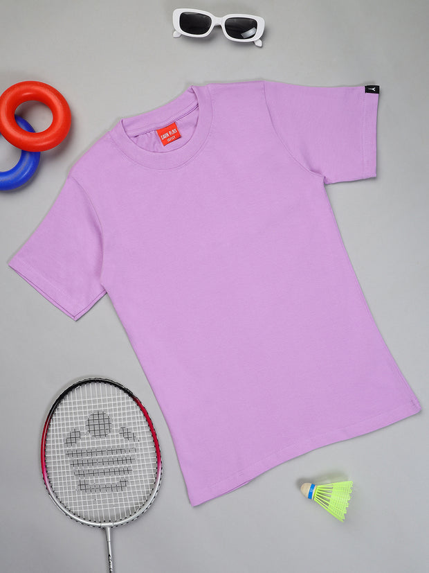 Lavender Plain T-shirts for Boys & Girls
