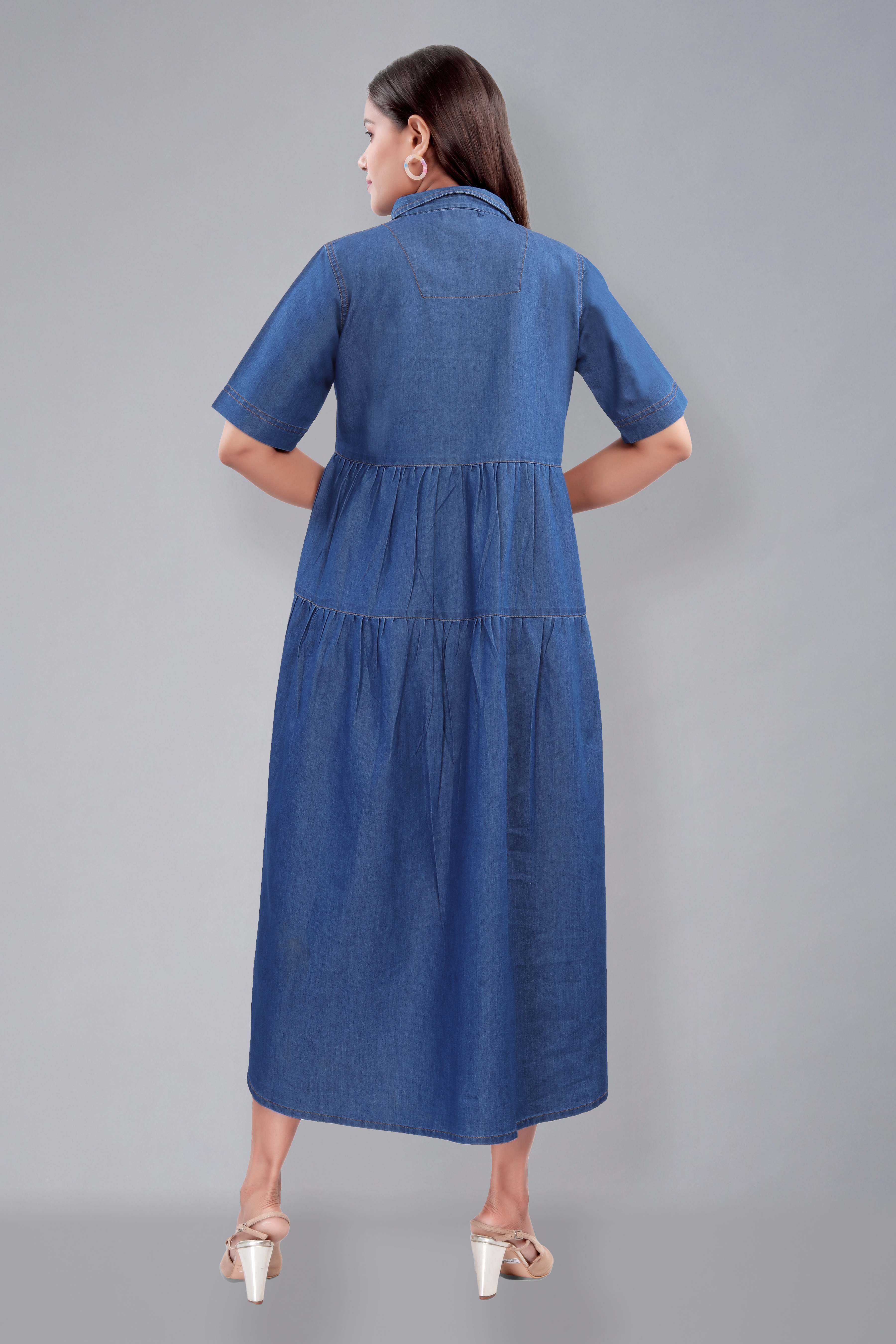 Denim Dress With pocket (D6037-D)