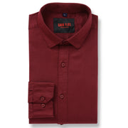 MAROON SOLID COTTON FULL SLEEVE SHIRT (GP078)