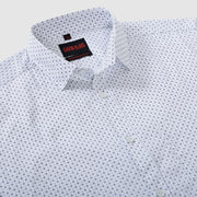 White Minimalist Design Men's Slim Fit Full Sleeve Shirt With Pocket (GP302)