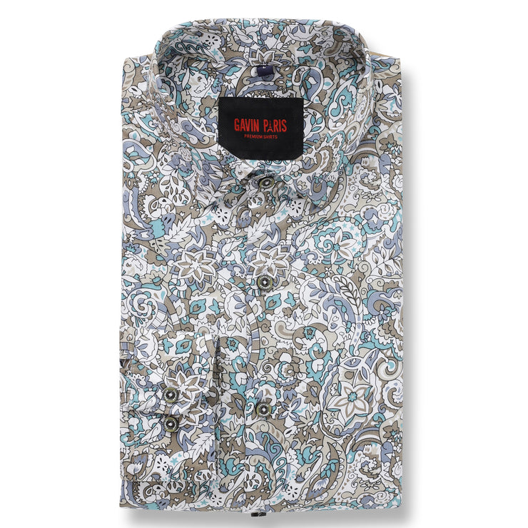 Multicolor Paisley Full-Sleeve Shirt (GP093)