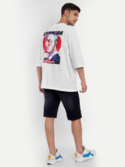 Eminem White Oversized Tee by Gavin Paris