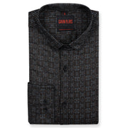 Brown Geometric Slim Fit Full Sleeve Shirt (GP186)