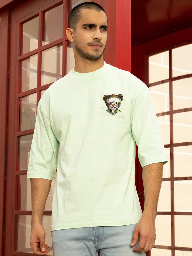 Bear Sea Green Oversized T-shirt