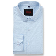 Light Blue with Leaf Pattern Full Sleeve Shirt (GP109)